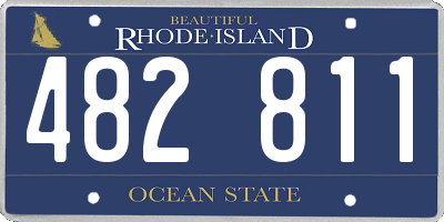 RI license plate 482811