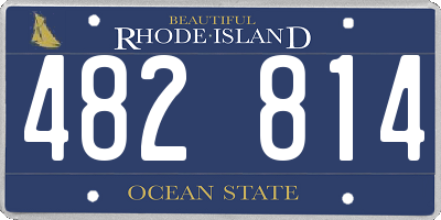 RI license plate 482814
