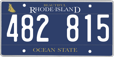 RI license plate 482815