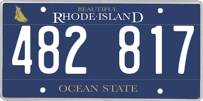 RI license plate 482817