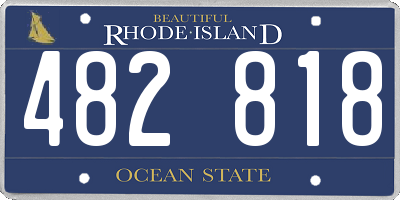 RI license plate 482818
