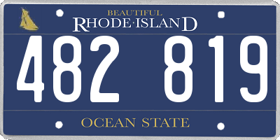 RI license plate 482819