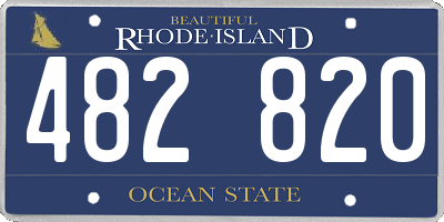 RI license plate 482820
