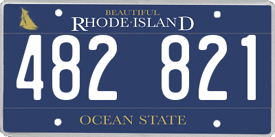RI license plate 482821