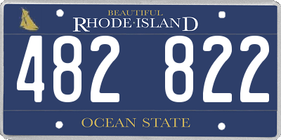 RI license plate 482822