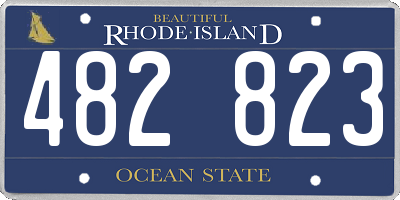 RI license plate 482823