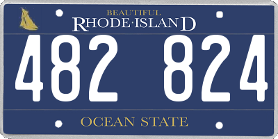 RI license plate 482824
