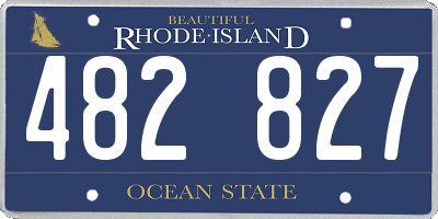 RI license plate 482827