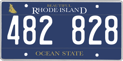 RI license plate 482828