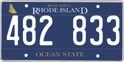 RI license plate 482833