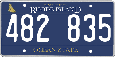 RI license plate 482835