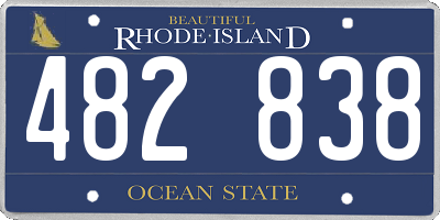 RI license plate 482838