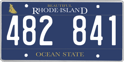 RI license plate 482841