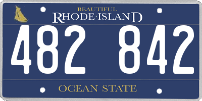 RI license plate 482842