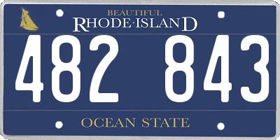 RI license plate 482843
