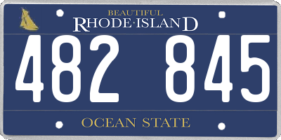 RI license plate 482845