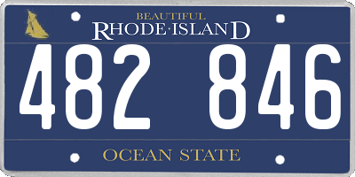 RI license plate 482846