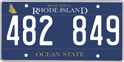 RI license plate 482849