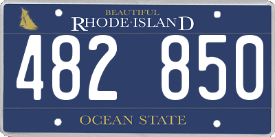 RI license plate 482850