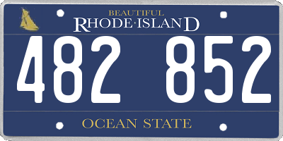 RI license plate 482852