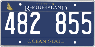RI license plate 482855