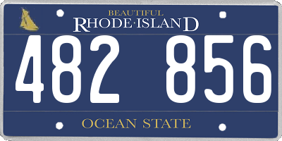 RI license plate 482856