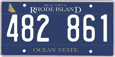 RI license plate 482861