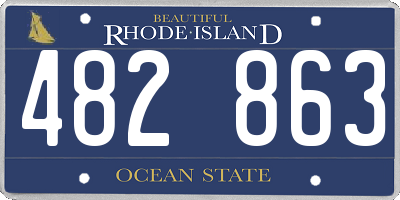RI license plate 482863