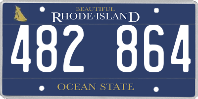 RI license plate 482864