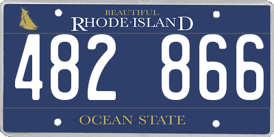 RI license plate 482866