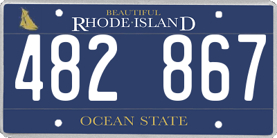 RI license plate 482867