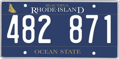 RI license plate 482871