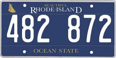 RI license plate 482872