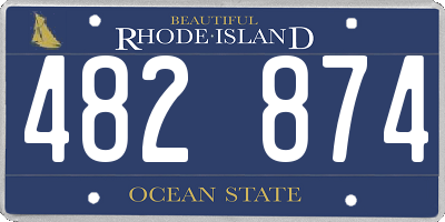 RI license plate 482874