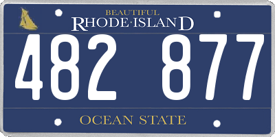 RI license plate 482877