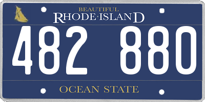RI license plate 482880