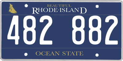 RI license plate 482882
