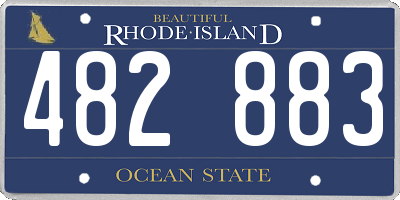 RI license plate 482883