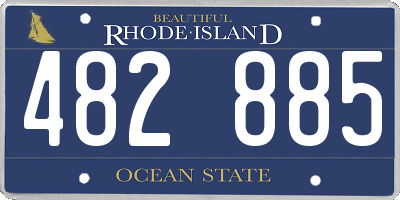 RI license plate 482885