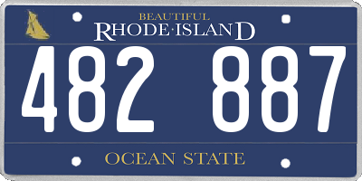 RI license plate 482887