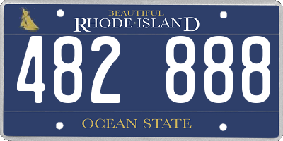 RI license plate 482888