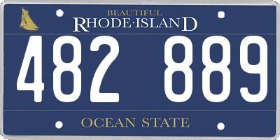 RI license plate 482889