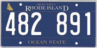 RI license plate 482891