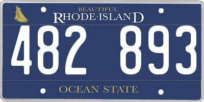 RI license plate 482893