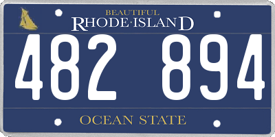 RI license plate 482894