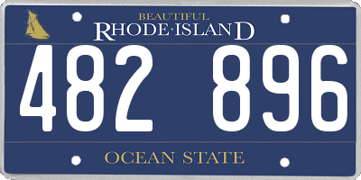 RI license plate 482896