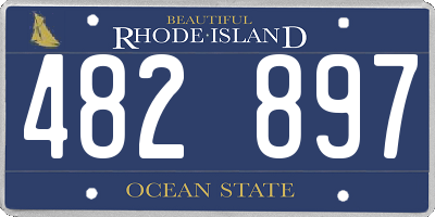 RI license plate 482897