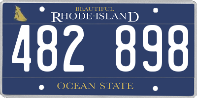 RI license plate 482898