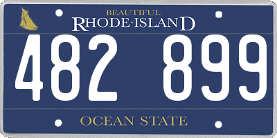 RI license plate 482899