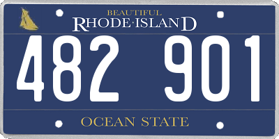 RI license plate 482901